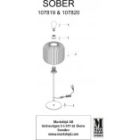 Lampa stołowa glamour Sober | Markslojd - Mosiądz, Szkło