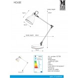 Lampa biurkowa biała House | Markslojd - Nowoczesny design