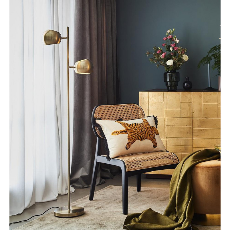 Lampa podłogowa Edgar - Mosiądz, Retro | Markslojd