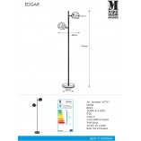 Lampa podłogowa podwójna Edgar czarna - Markslojd | Skandynawski Design
