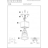 Lampa Spot Glamour Tube Złota Lucide | Oświetlenie LED