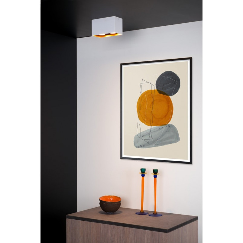 Lampa spot Bodibis Lucide | Biało-miedziana, 2xGU10