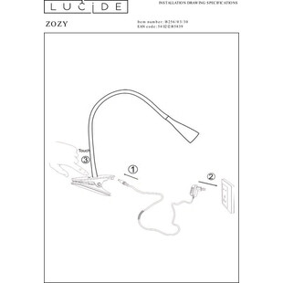 Lampa biurkowa Lucide Zozy LED czarna - Nowoczesny design