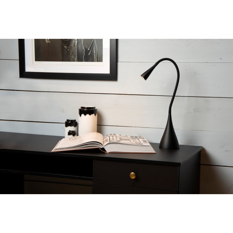 Lampa biurkowa LED czarna Lucide Zozy | Minimalistyczny design