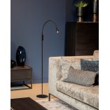 Lampa podłogowa LED Zozy | Regulowana, Czarna | Lucide