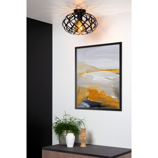 Plafon loft czarny Lucide Wolfram 30cm - Stylowe Oświetlenie