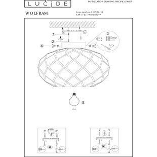 Plafon loft czarny Lucide Wolfram 30cm - Stylowe Oświetlenie