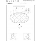 Plafon loft czarny Lucide Wolfram 30cm - Stylowe Oświetlenie