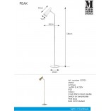 Lampa podłogowa Peak Markslojd - Mosiądz | Retro Design