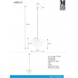 Lampa wisząca biało-złota Markslojd | Kule szklane, 56cm