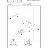 Kinkiet LED czarny Segin 60cm Lucide | Minimalistyczny design