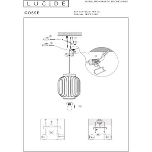 Lampa Wisząca Goose Biała Lucide | Elegancka Ceramika