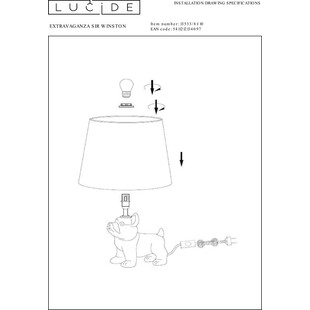 Lampa stołowa Sir Winston | Lucide - Glamour & Art Deco