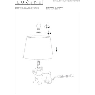 Lampa stołowa Sir Winston czarna - Lucide | Elegancki design