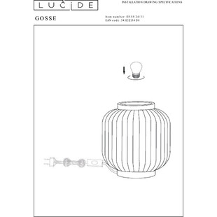 Lampa stołowa Gosse 23 biała | Lucide - Elegancki design