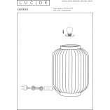 Lampa stołowa Gosse 33 biała Lucide | Japandi, Ceramika