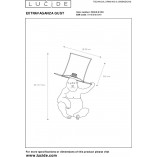 Lampa stołowa "Małpka" Gust - czarno-srebrna | Lucide