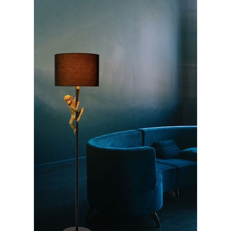Lampa podłogowa glamour czarna Lucide | Chipm - Elegancki Design