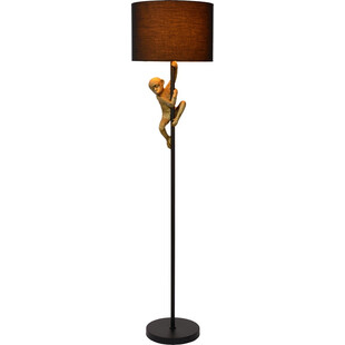 Lampa podłogowa glamour czarna Lucide | Chipm - Elegancki Design