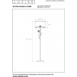 Lampa podłogowa glamour czarna Lucide | Chipm - Elegancki Design