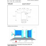 Plafon kierunkowy łazienkowy Taylor I LED - Lucide