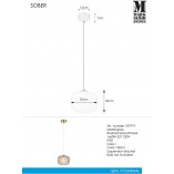 Lampa Wisząca Szklana Sober Markslojd | 25cm, Dymiona