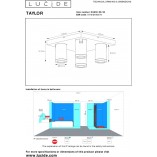 Plafon kierunkowy łazienkowy Taylor IV LED czarny | Lucide