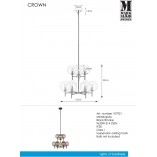 Lampa wisząca Crown - szklane kule, dymiony szkło | Markslojd