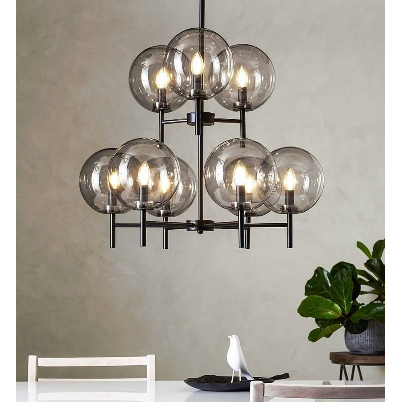 Lampa wisząca Crown - szklane kule, dymiony szkło | Markslojd
