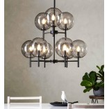 Lampa wisząca Crown - szklane kule, dymiony szkło | Markslojd