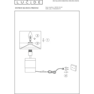 Lampa stołowa welurowa Frizzle brązowa | Lucide