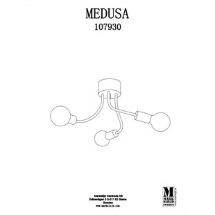 Lampa sufitowa loft Medusa III czarna | Markslojd