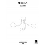 Lampa sufitowa loft Medusa III czarna | Markslojd