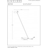 Lampa podłogowa biała Hester | Minimalistyczny design Lucide