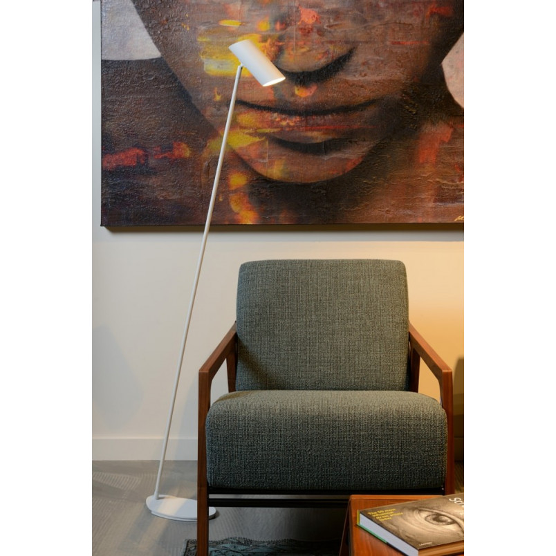 Lampa podłogowa biała Hester | Minimalistyczny design Lucide