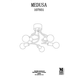 Lampa sufitowa loft Medusa czarna 70cm | Markslojd