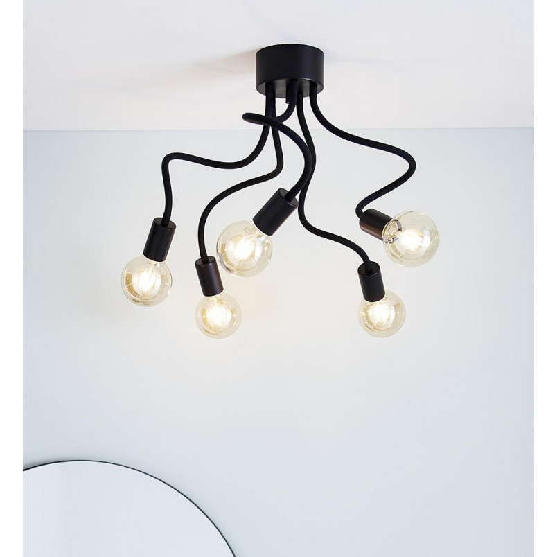 Lampa sufitowa loft Medusa czarna 70cm | Markslojd