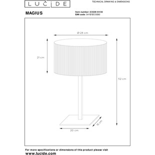 Lampa stołowa rattanowa Magius | Lucide - Boho & Skandynawski