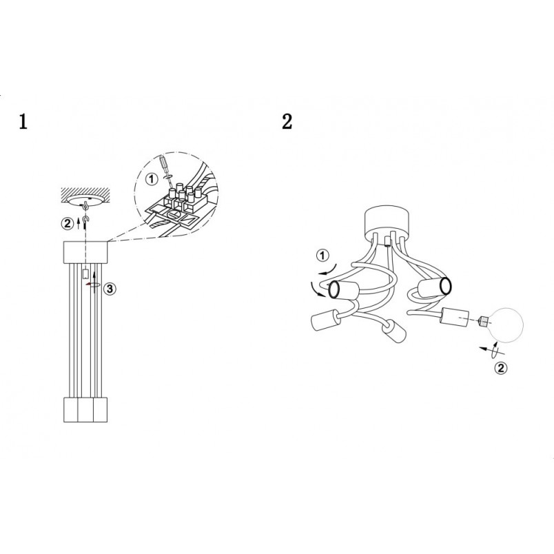 Lampa sufitowa loft Medusa czarna 70cm | Markslojd
