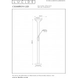Lampa podłogowa LED Champion czarna | Lucide - Styl i funkcjonalność