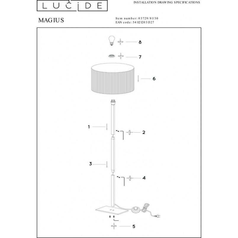 Lampa podłogowa boho Magius | Rattan Lucide - Kup Teraz!