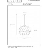 Lampa wisząca kula biała Lucide Otona | Kup online
