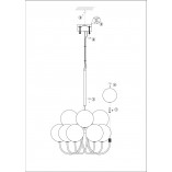Lampa wisząca Bianco Markslojd | Szklane kule, styl glamour