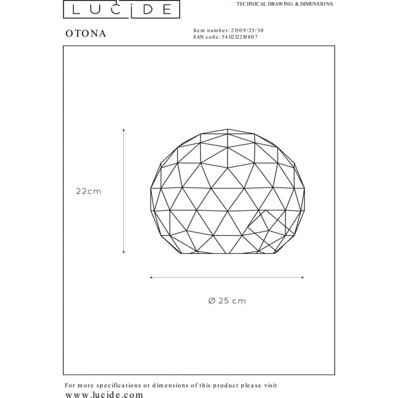 Lampa stołowa czarna Lucide - Geometryczny design | Kup teraz