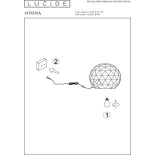 Lampa stołowa czarna Lucide - Geometryczny design | Kup teraz
