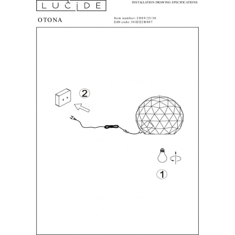 Lampa stołowa czarna Lucide - Geometryczny design | Kup teraz