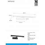Kinkiet łazienkowy Neptunus LED czarny | Markslojd