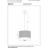 Lampa Wisząca Rattanowa Magius | Lucide - Boho Styl
