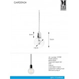 Lampa Ogrodowa Wisząca LED Czarna | Markslojd Garden