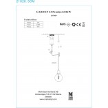 Lampa Ogrodowa Wisząca LED Czarna | Markslojd Garden